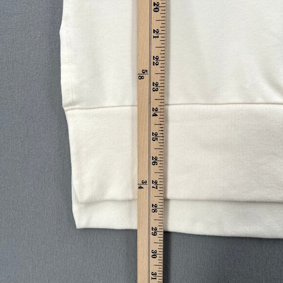 ATHLETA Retroterry V-neck Sweatshirt Top Womens Large Cream Sleeveless Pullover - Picture 13 of 13